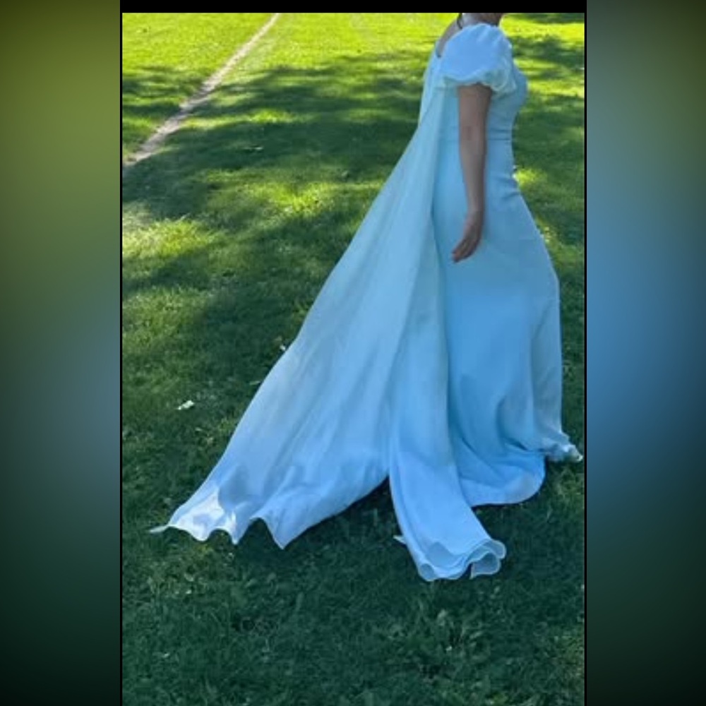 long evening gown dress with cape
